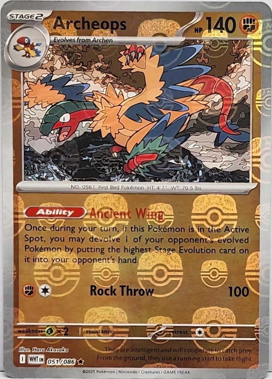White Flare Archeops [Master-Ball] Pokémon card